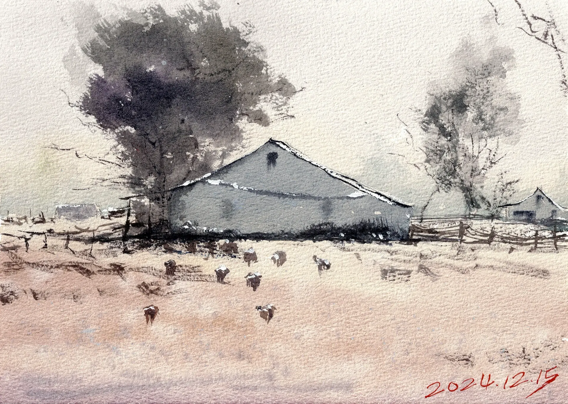 Watercolour painting created on 2024-12-15.